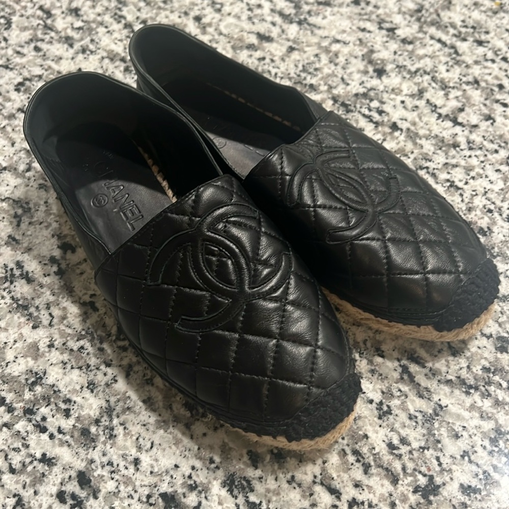 Chanel Leather Slip Ons